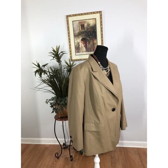 Lafayette 148 Blazer 14 Blue 97% Wool Lined Long Sleeve Mob Wife Office Siren - Picture 5 of 10